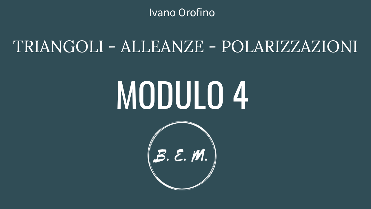 Triangoli, alleanza, polarizzazioni